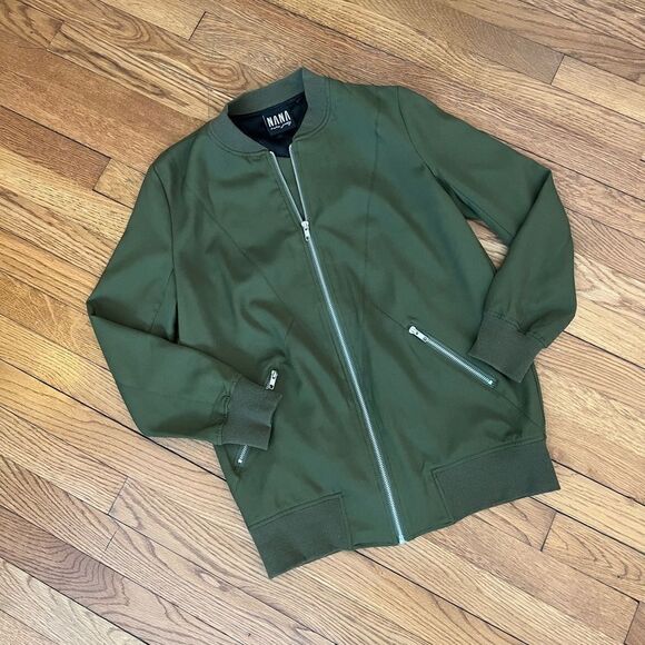 Nana Judy army green oversized bomber jacket size XS - Picture 4 of 7